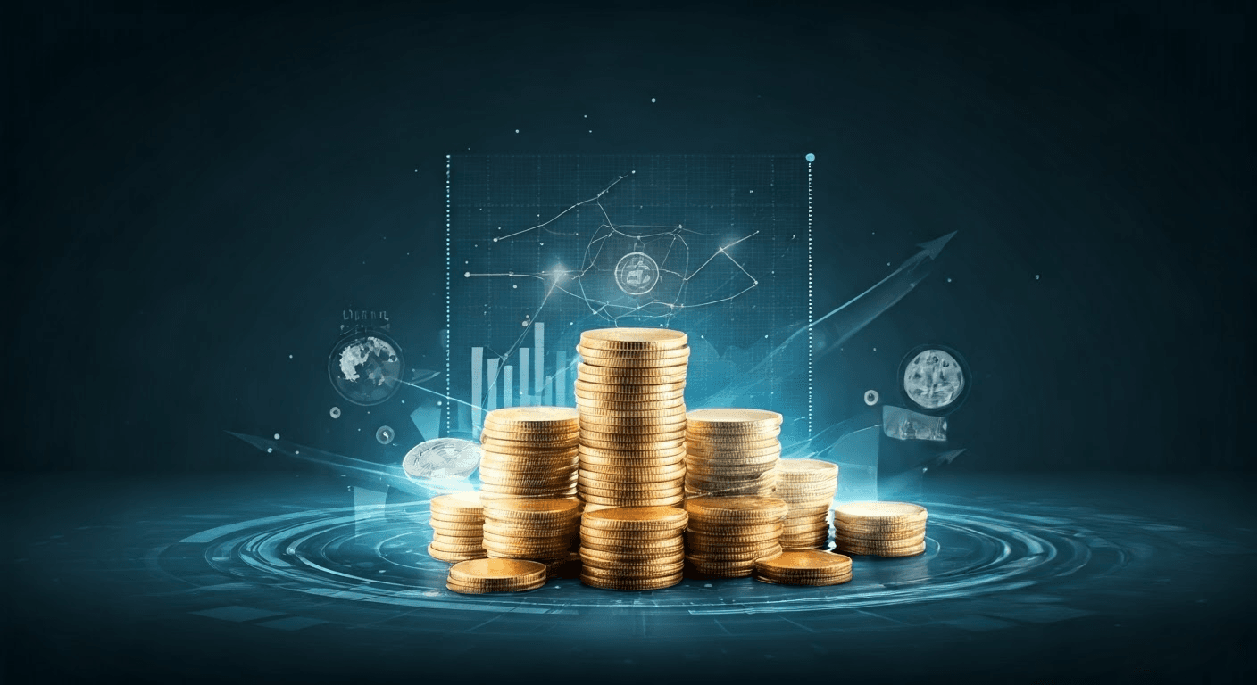 Digital artwork of multiplying money