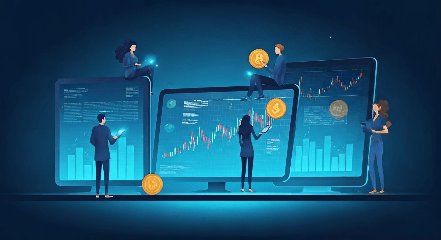 People trading cryptocurrencies online