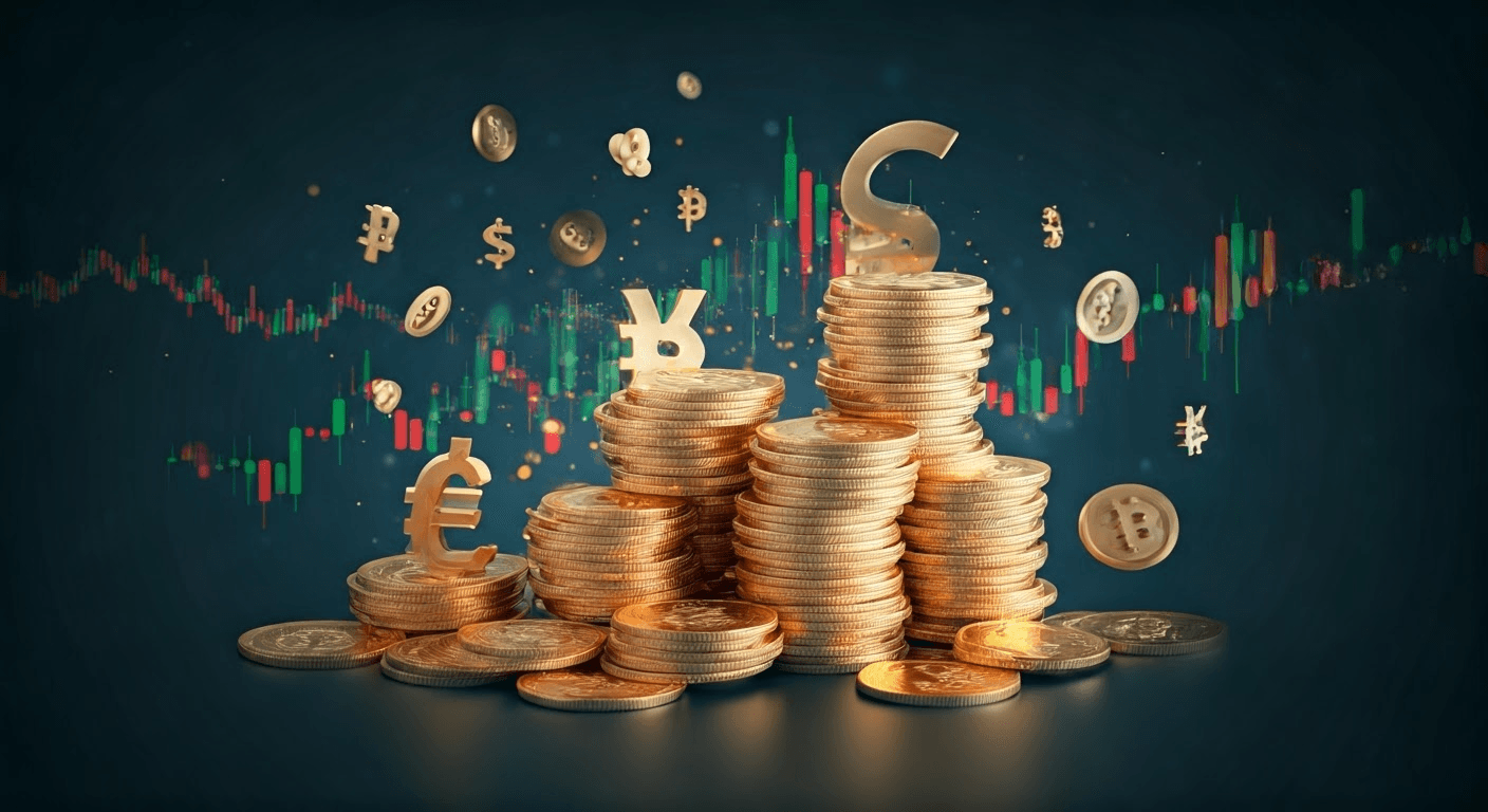 Investment symbols representing growth