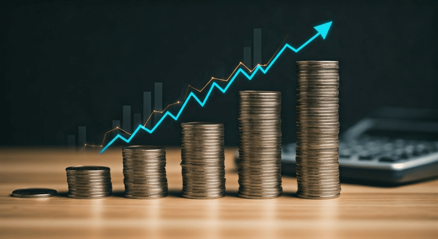 Illustration of savings growth journey
