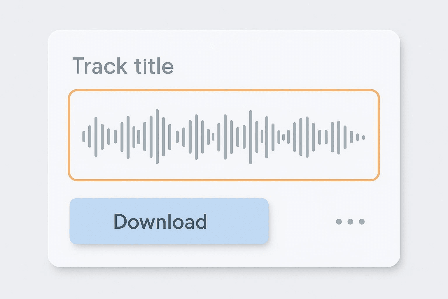 Diagram showing where a Download button typically appears under a track waveform