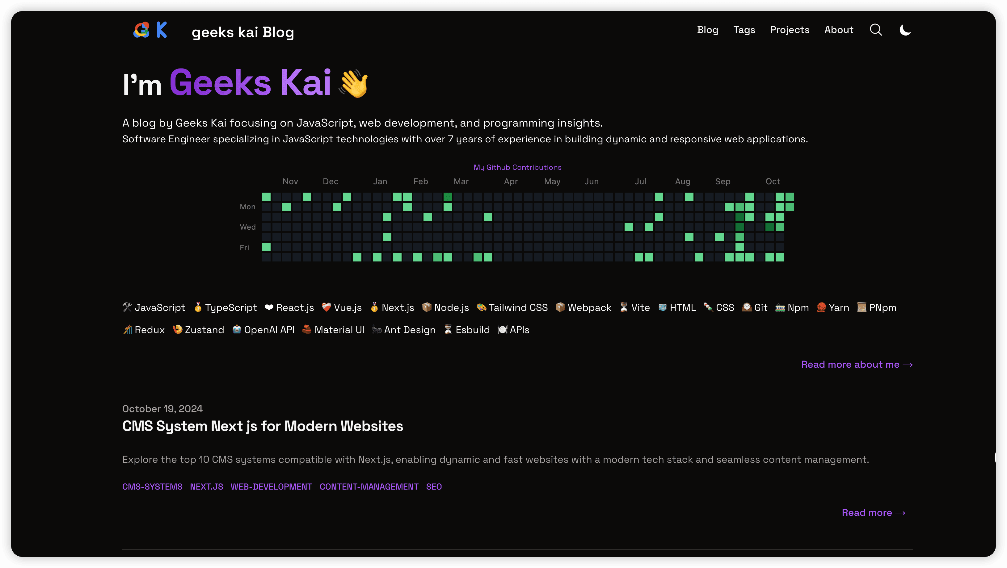 GeeksKai Blog - Developer's Nextjs Blog Template